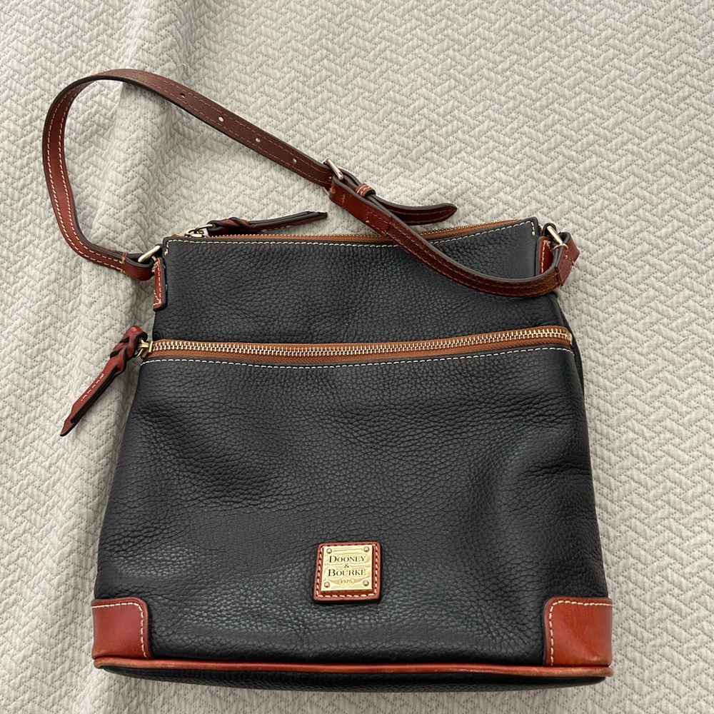 Dooney & Bourke Black and Tan Crossbody Bag